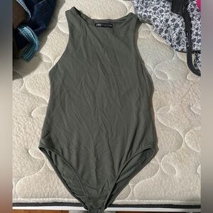 Zara green bodysuit